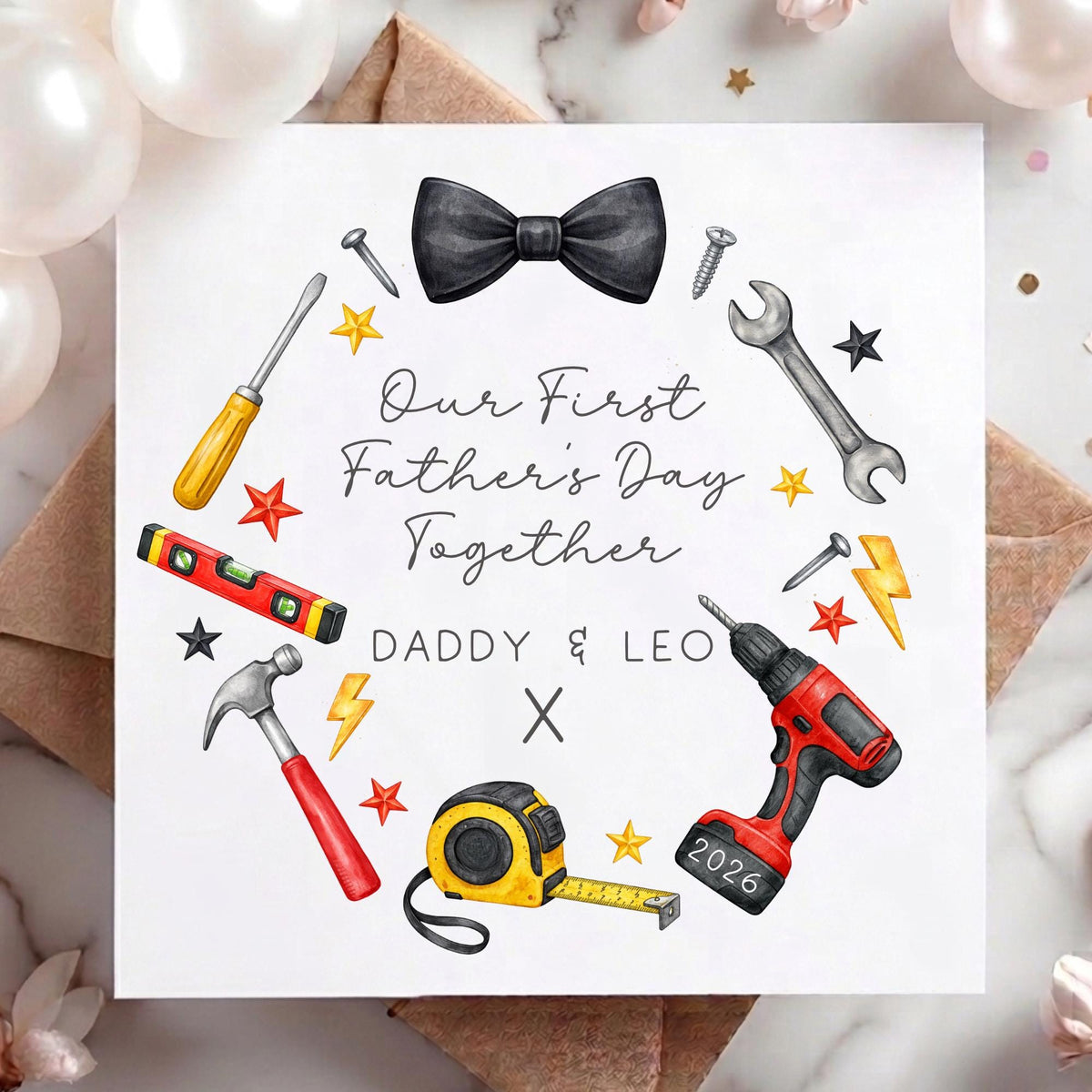 DIY Tools Our First Father's Day Together Card – Cotton and Twigg