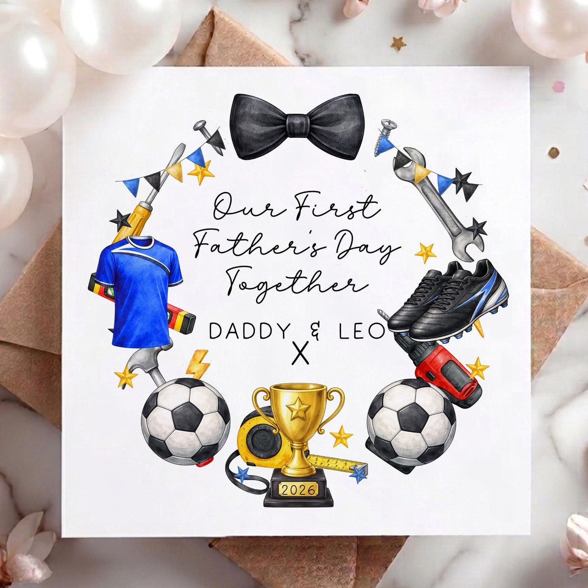 Football Our First Father's Day Together Card – photo 2