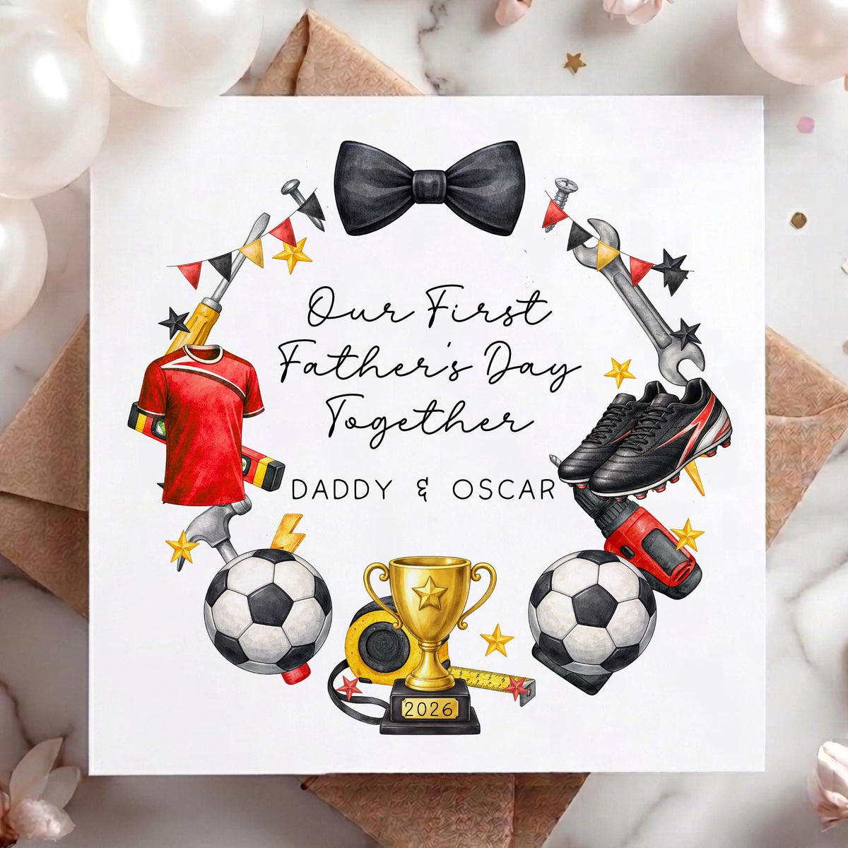 Football Our First Father's Day Together Card – Cotton and Twigg
