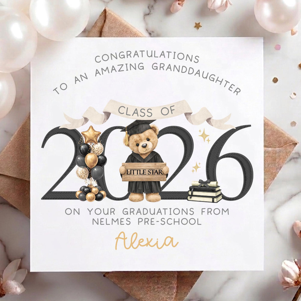 Graduation Teddy Nursery Graduate Card – Pre-School Leavers – photo 2