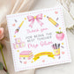 Pink Bow Thank You for Being the Best Teacher Card – Cotton and Twigg