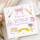 Pink Bow Thank You for Being the Best Teacher Card – photo 2