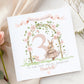 Floral Arch Bunny 1st Birthday Card for Girls – photo 3