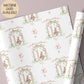Girls bunny 1st birthday wrapping paper