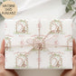 Girls bunny 1st birthday wrapping paper
