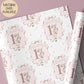 Girls goose frame 1st birthday wrapping paper