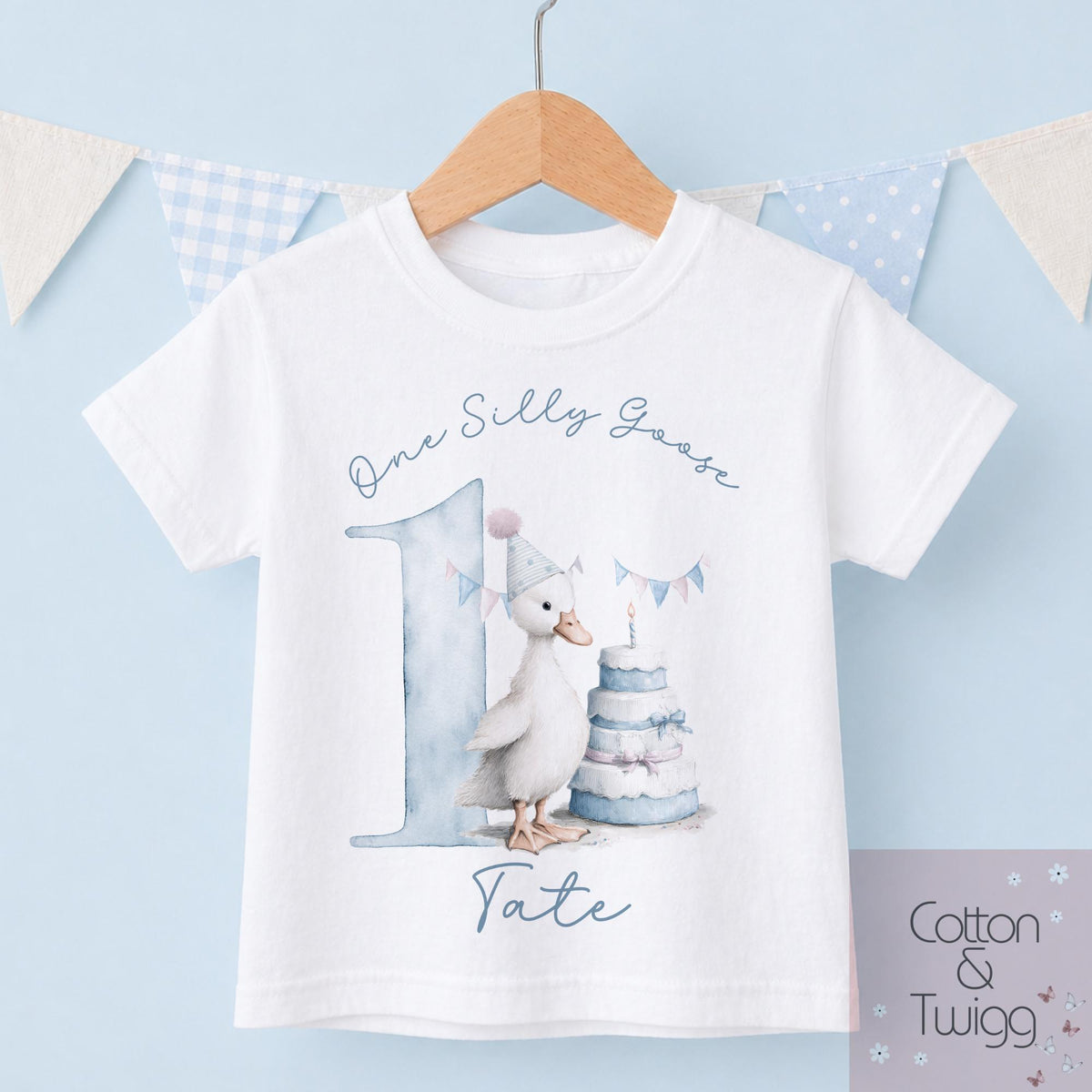 Silly Goose First Birthday Top for Boys