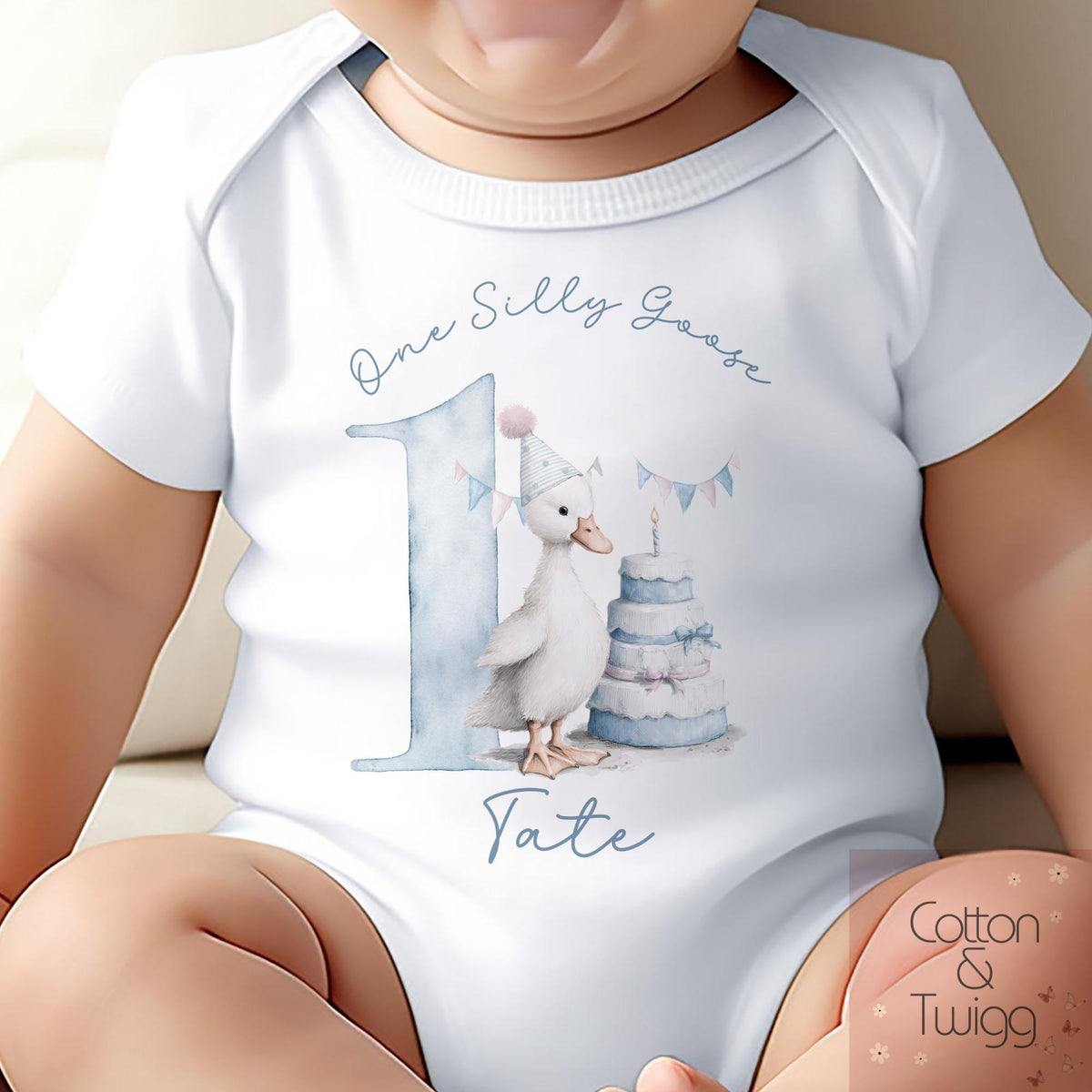 Silly Goose First Birthday Top for Boys