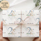 Boys balloon goose 2nd birthday wrapping paper