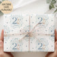 Boys goose frame 1st birthday wrapping paper