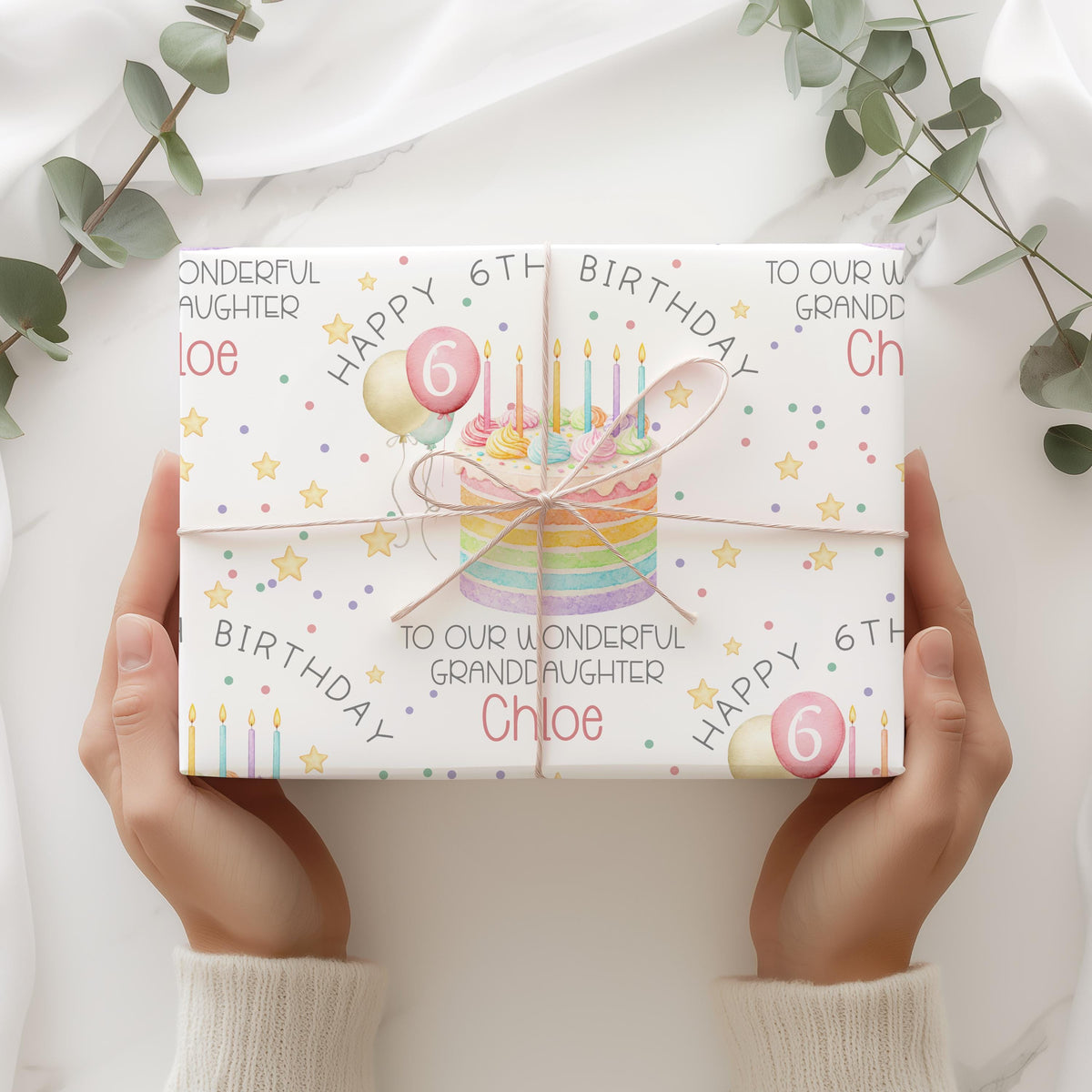 Rainbow Cake Birthday Card for Girls – Daughter, Granddaughter, Niece – photo 4