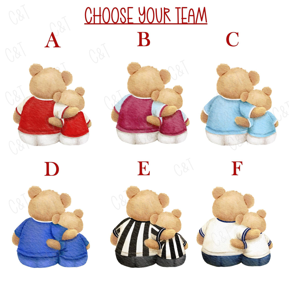 Teddy Footballer 1st Father's Day Card as My Daddy – Team Colours – photo 5