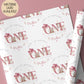 Girls pink cowgirl 2nd birthday wrapping paper