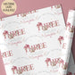 Girls pink cowgirl 3rd birthday wrapping paper