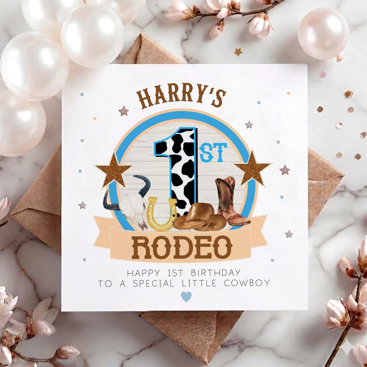 Little Cowboy 1st Rodeo Birthday Card for Boys – photo 2