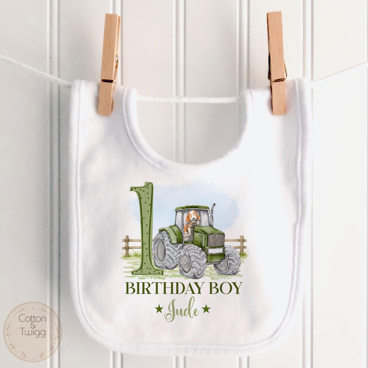 Green Tractor Birthday T-shirt