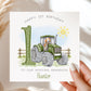 Green Tractor 1st Birthday Card for Boys – photo 2