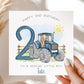 Blue Tractor 2nd Birthday Card for Boys – photo 2