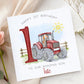 Red Tractor 1st Birthday Card for Boys – photo 2