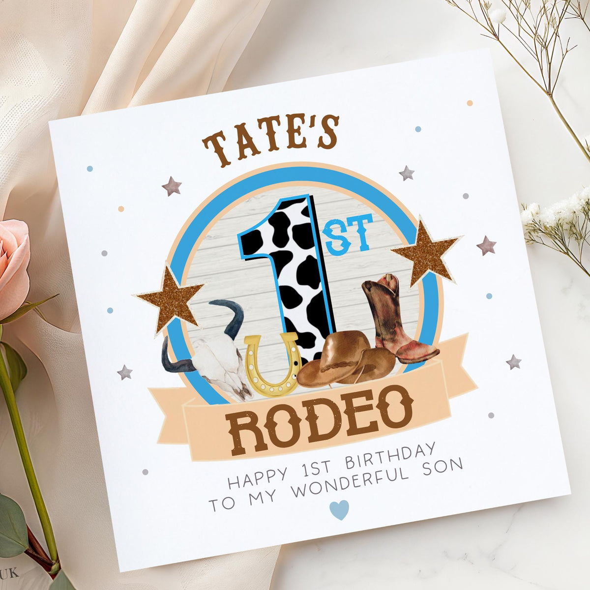 Little Cowboy 1st Rodeo Birthday Card for Boys – photo 3
