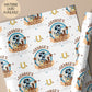 Boys cowgirl 2nd birthday wrapping paper