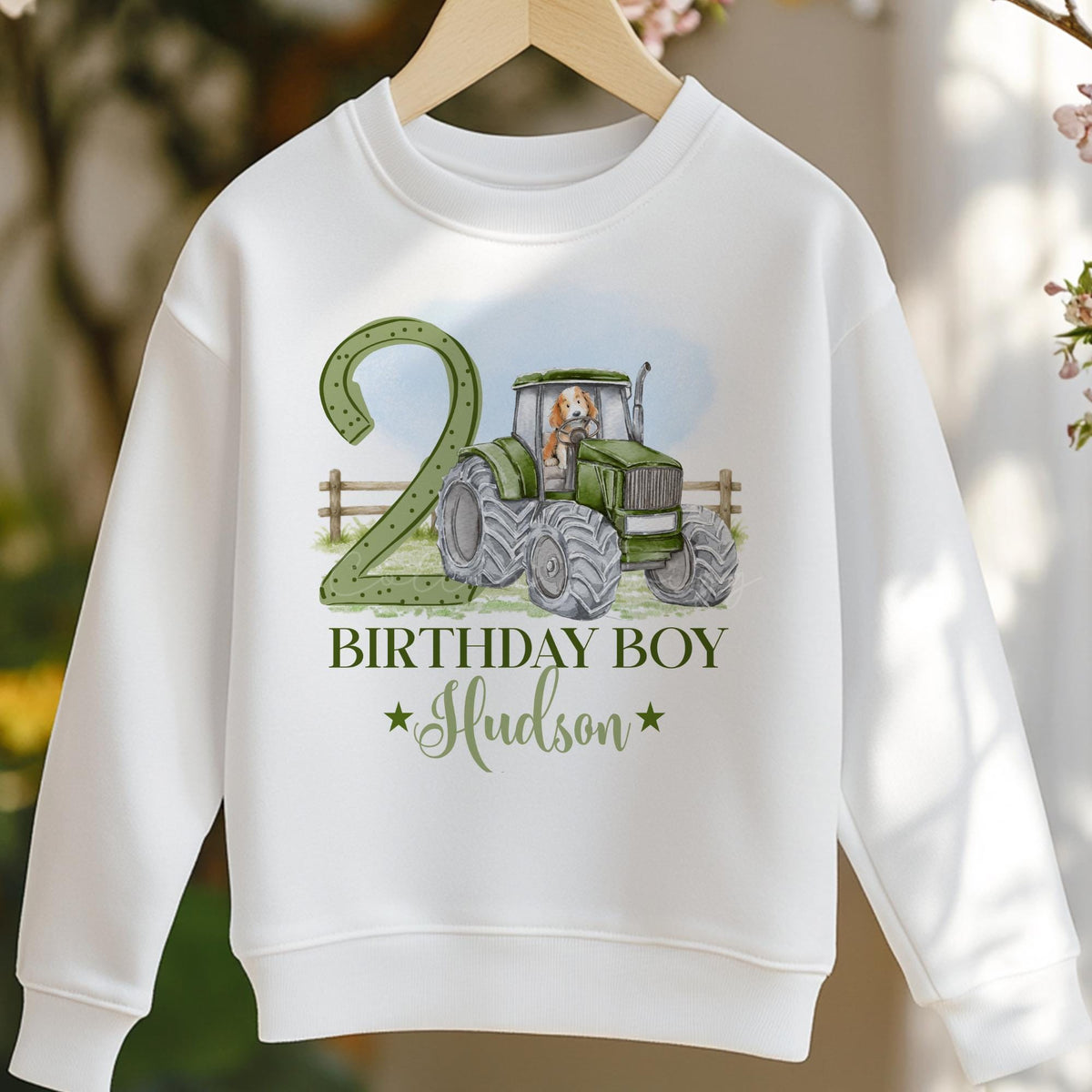 Green Tractor Birthday T-shirt