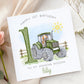 Green Tractor 1st Birthday Card for Boys – Cotton and Twigg