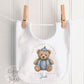 Blue Pumpkin Bear Halloween Sleepsuit