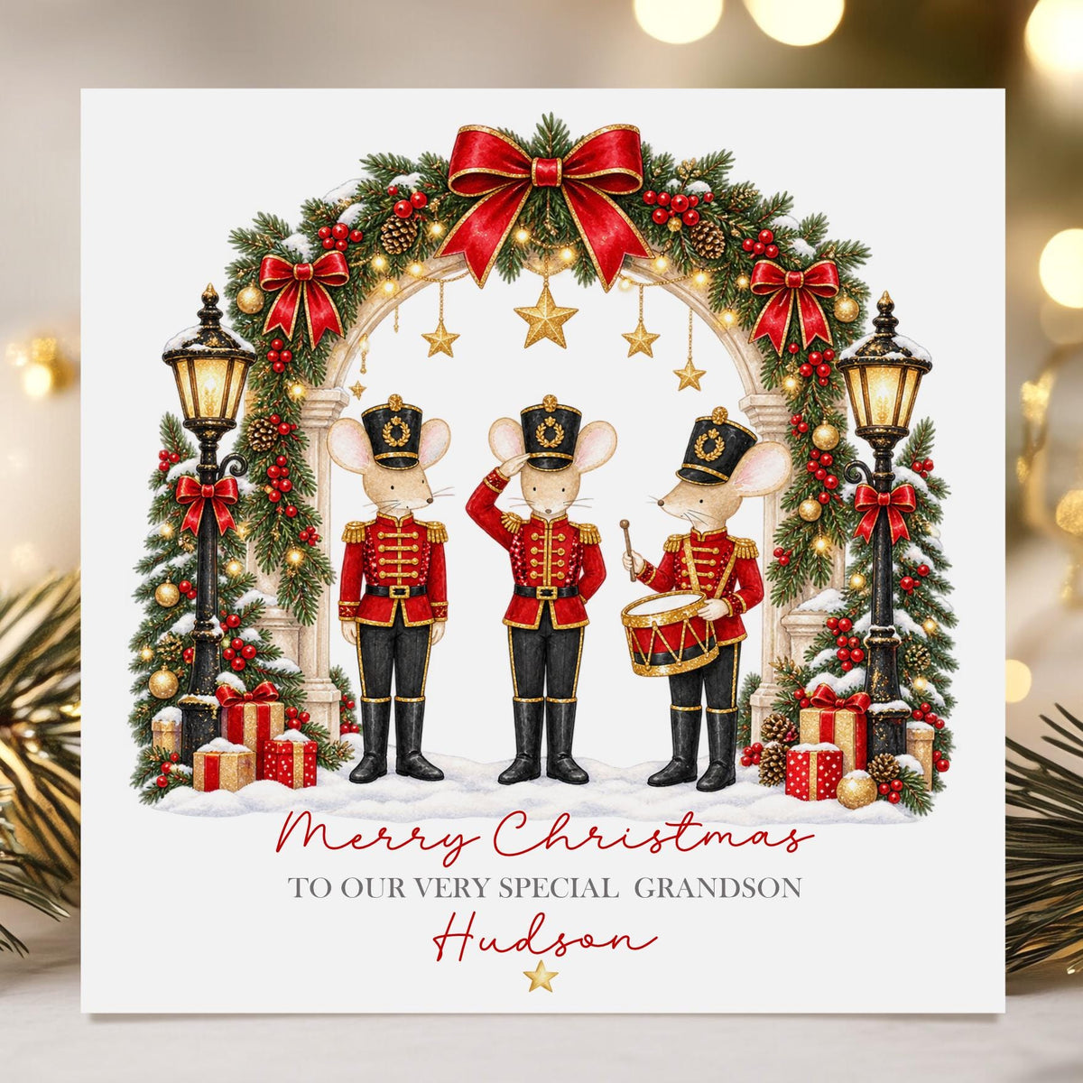 Nutcracker Mice Christmas Card for Boys – photo 3