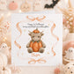 Highland Cow & Peach Bows Baby's 1st Halloween Card – Cotton and Twigg