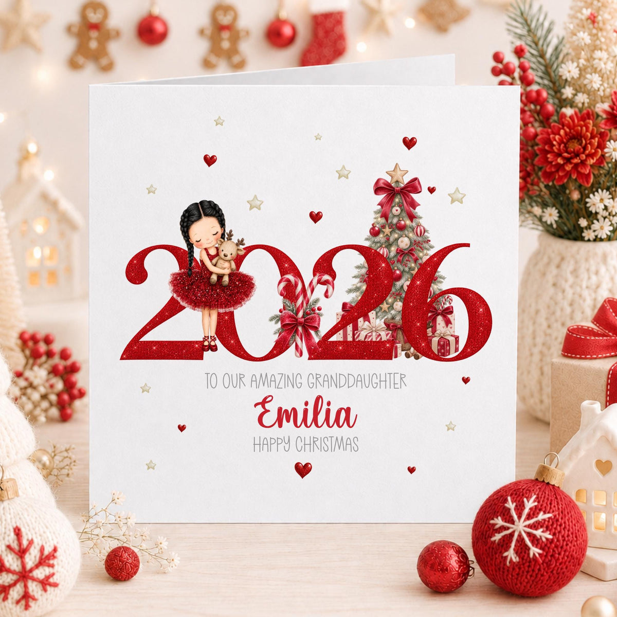 Red Ballerina 2026 Christmas Card for Girls – photo 4