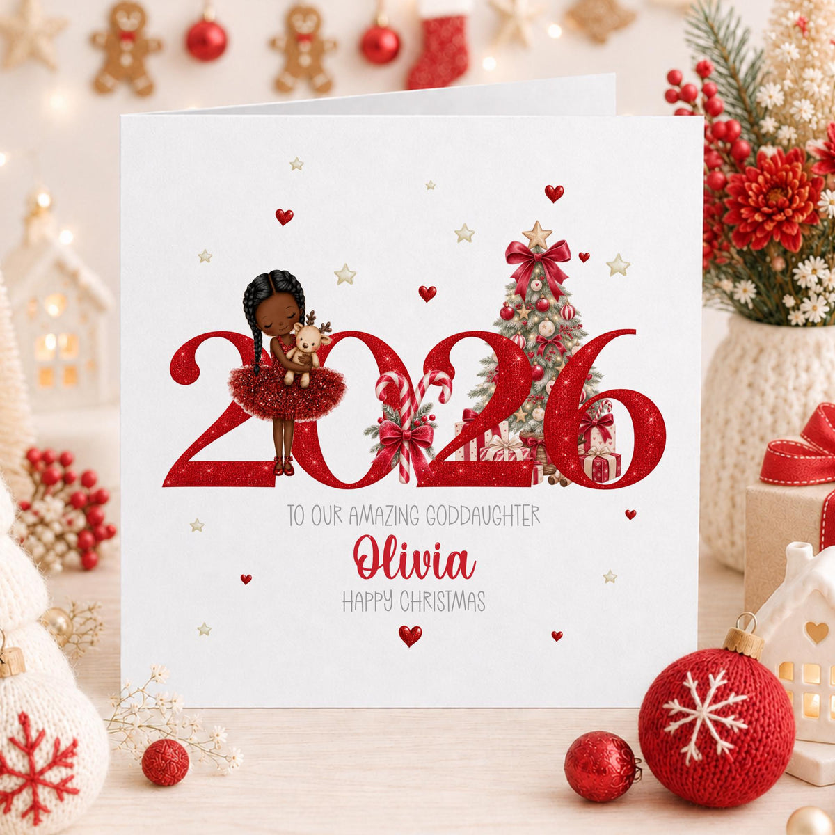 Red Ballerina 2026 Christmas Card for Girls – photo 5