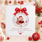 Red Ballerina Bauble Christmas Card for Girls – photo 4