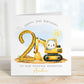 Yellow Digger 2nd Birthday Card for Boys – Cotton and Twigg