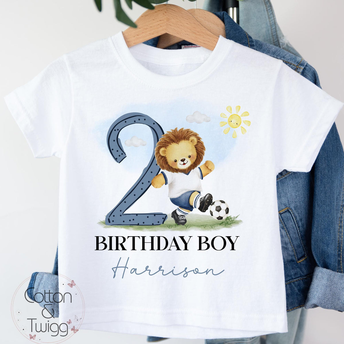 Football Lion Birthday T-shirt