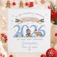 Blue Teddy North Pole 2026 Baby's First Christmas Card for Baby Boy – Cotton and Twigg