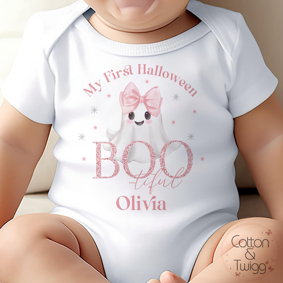 Pink Boo Ghost Halloween Vest