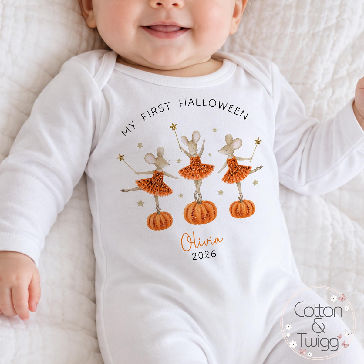Pumpkin Mouse Ballerina Halloween Sleepsuit