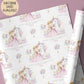 Girls pink unicorn birthday wrapping paper