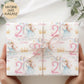 Kids unicorn birthday wrapping paper
