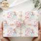 Kids unicorn 3rd birthday wrapping paper