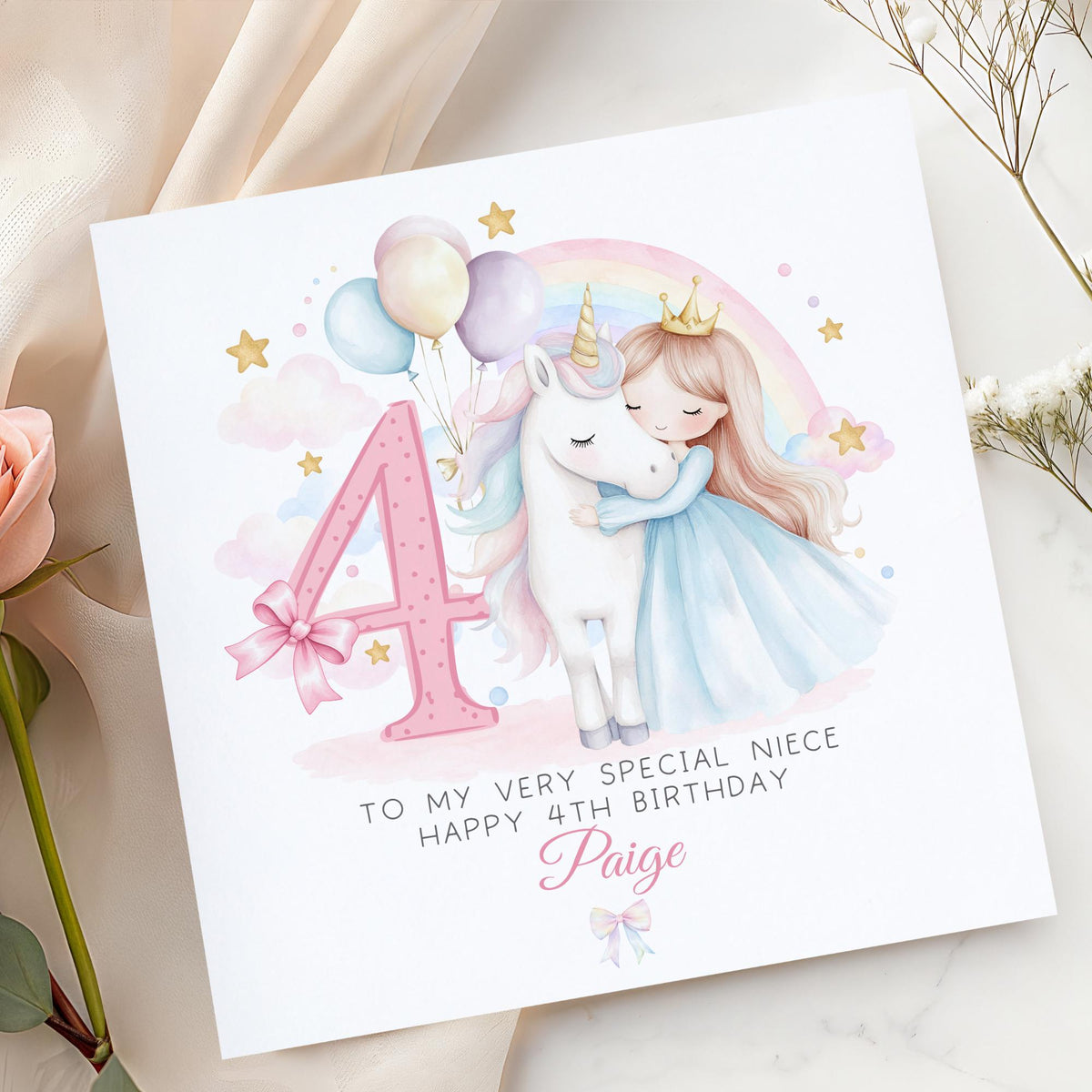 Princess Unicorn 5th Birthday Card for Girls – photo 2