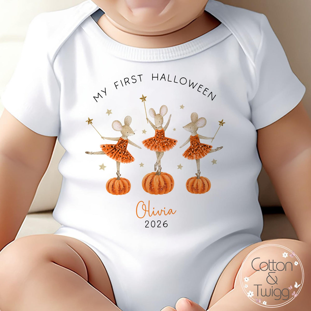 Pumpkin Mouse Ballerina Halloween Sleepsuit