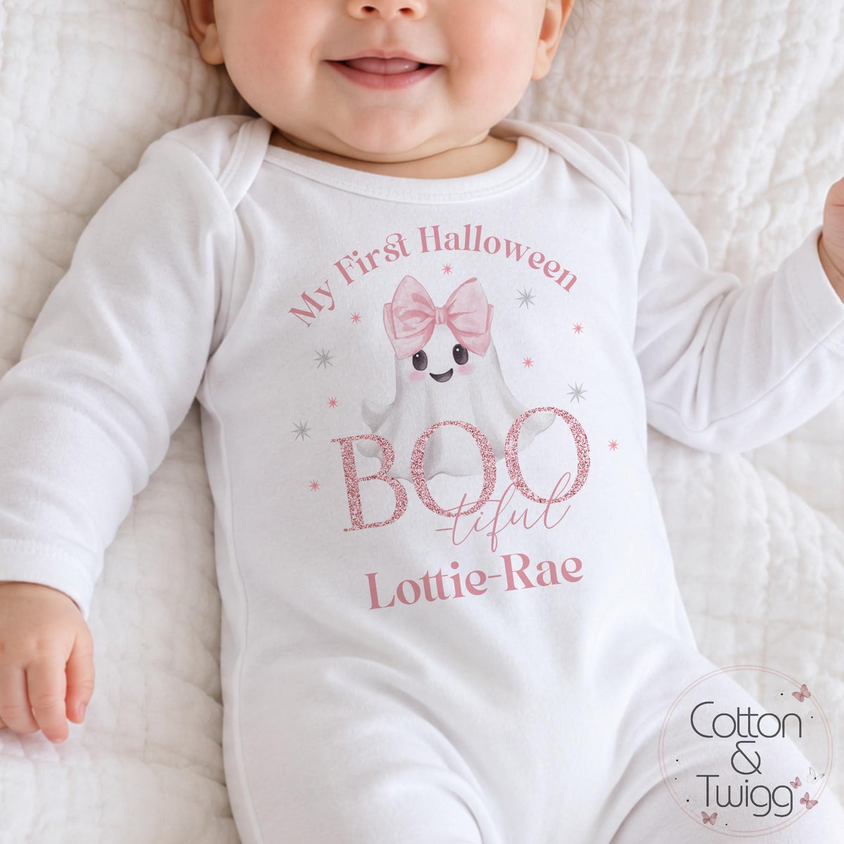 Pink Boo Ghost Halloween Vest