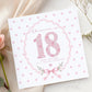 Pink Floral Numbers & Bow 21st Birthday Card – photo 2