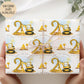 Kids yellow digger 1st birthday wrapping paper