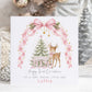 Pink Bow & Deer Baby's First Christmas Card 2026 for Baby Girl – photo 3