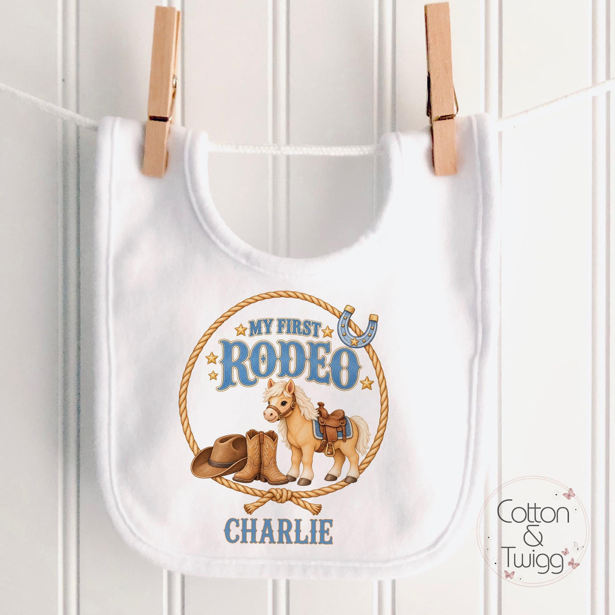 Pony and Lasso My First Rodeo Personalised Boys Birthday Outfit