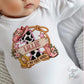 Pink Cow Print Number One First Rodeo Personalised Birthday Outfit