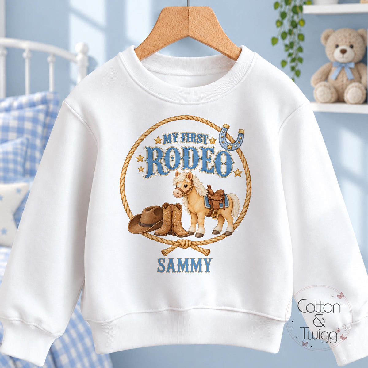 Pony and Lasso My First Rodeo Personalised Boys Birthday Outfit